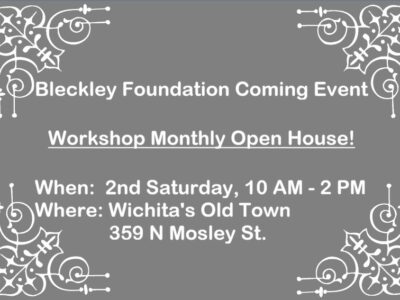 Monthly Open House 2nd Saturday of Every Month 10 AM until 2 PM 359 N Mosley St, Wichita